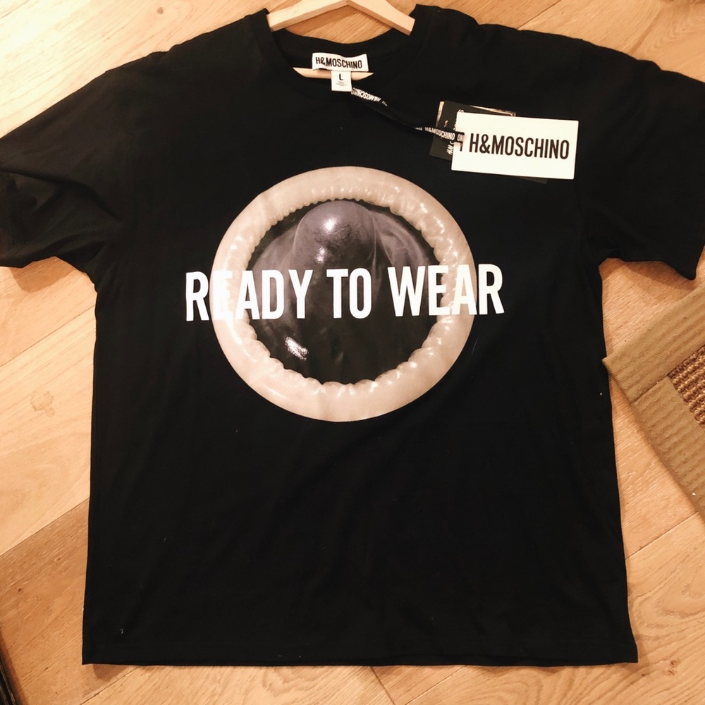 Moschino x H&M Ready To Wear Condom Collabo Shirt